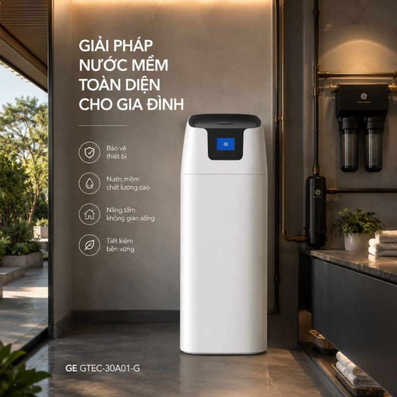 Lọc nước tổng đầu nguồn GE GE GTEC-30A01-G (làm mềm)