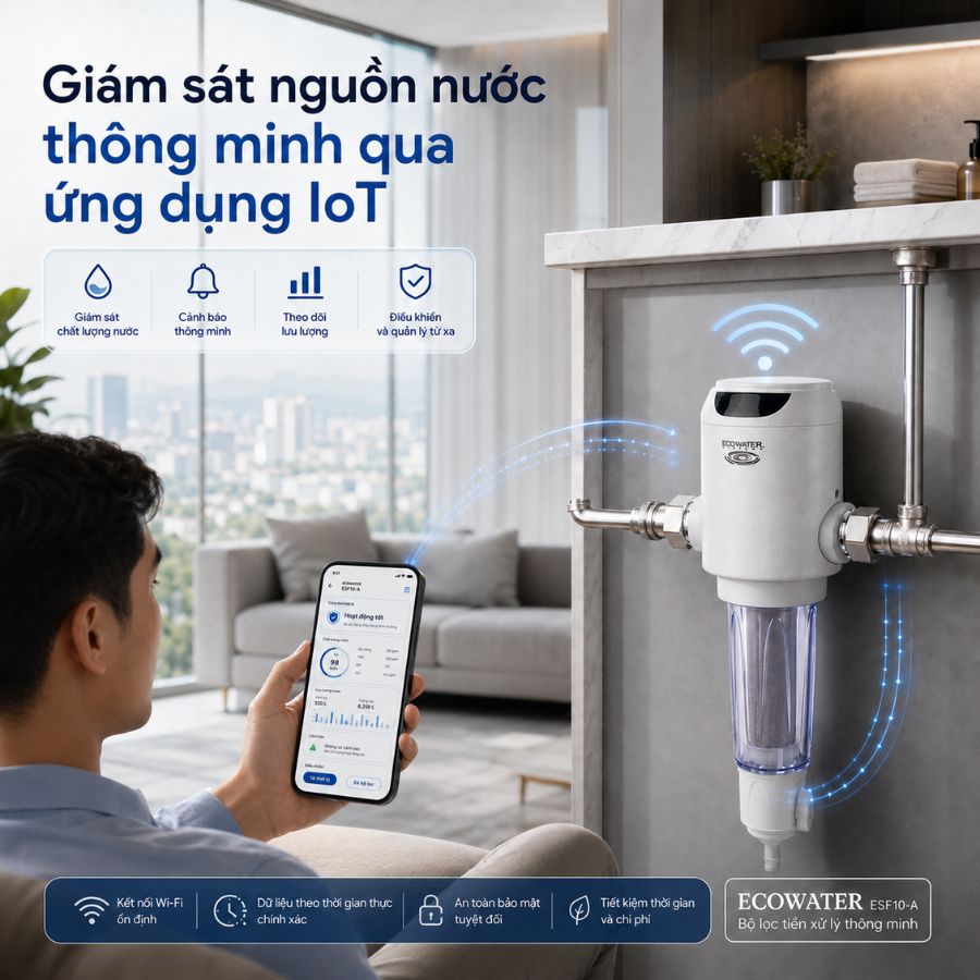 Giám sát nguồn nước thông minh qua ứng dụng IoT