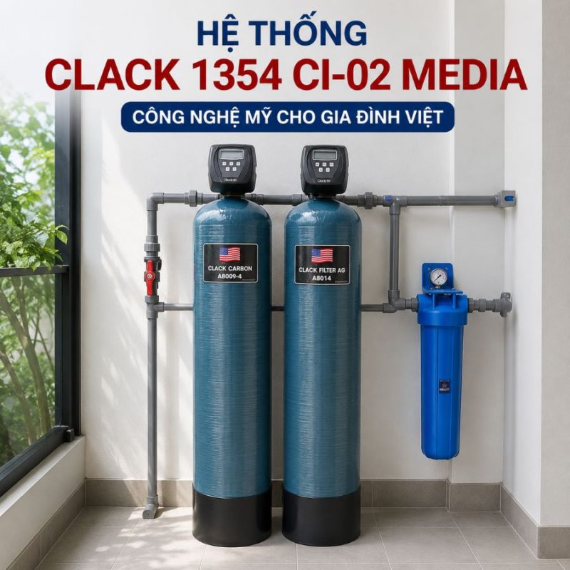 Hệ thống lọc nước đầu nguồn Clack 1354 CI-02 Media