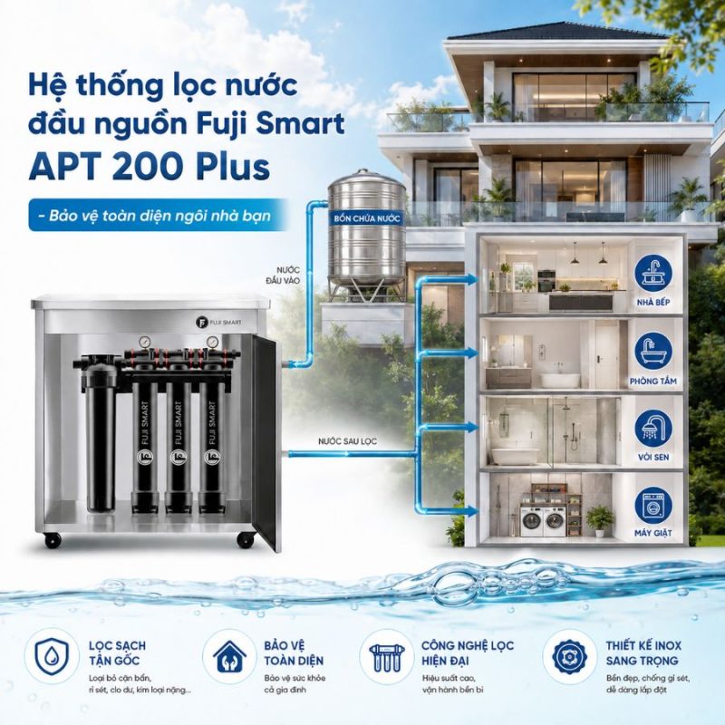 Hệ thống lọc nước đầu nguồn Fuji Smart APT 200 Plus