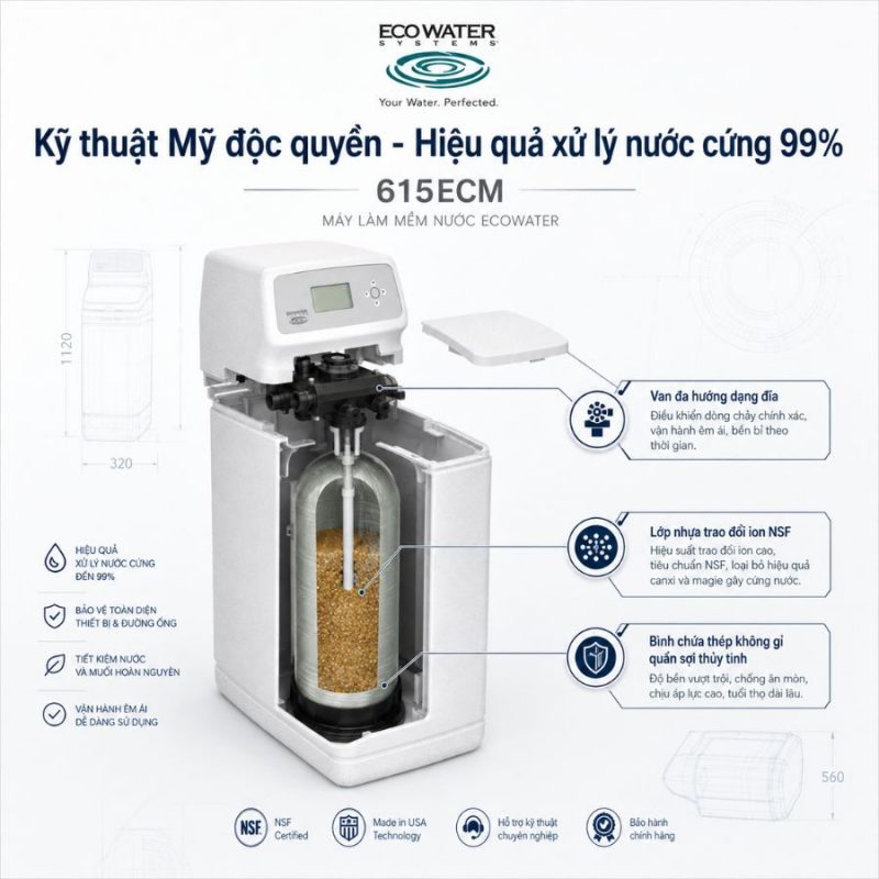 Lọc tổng đầu nguồn Ecowater 615ECM
