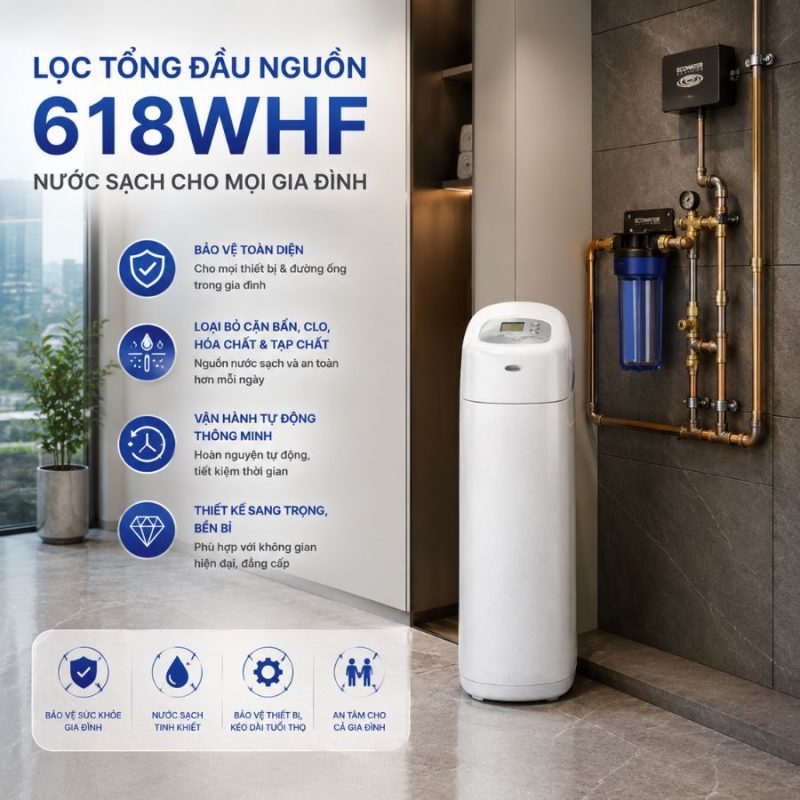 Lọc tổng đầu nguồn Ecowater 618WHF