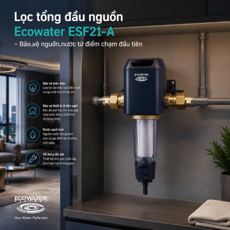 Lọc nước tổng đầu nguồn Ecowater ESF21-A