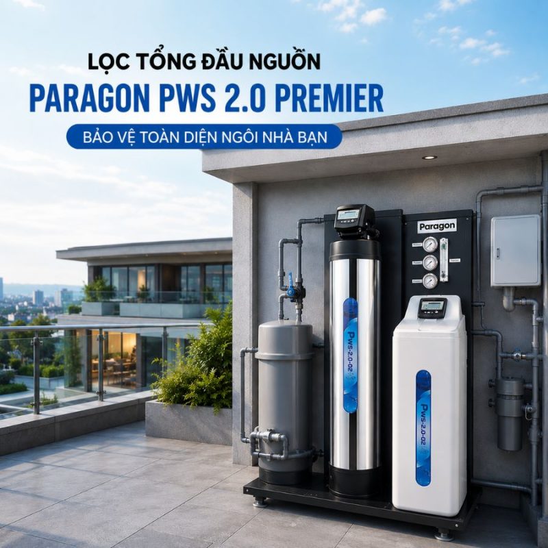 Lọc tổng đầu nguồn Paragon PWS 2.0 Premier có nguồn gốc nhập khẩu theo chứng từ cho biệt thự