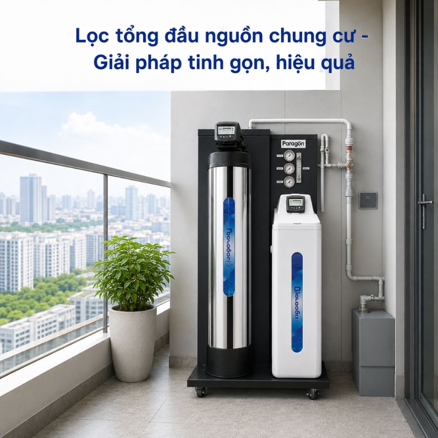 Lọc tổng đầu nguồn chung cư - Giải pháp tinh gọn, hiệu quả