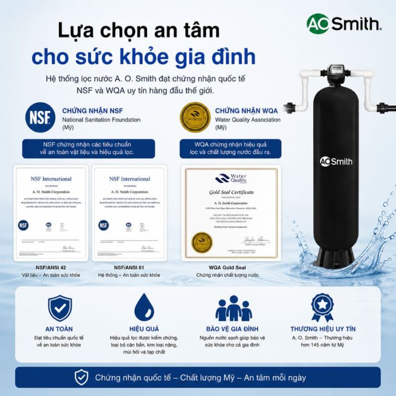 Hệ thống lọc nước đầu nguồn A. O. Smith AOS MMF 100