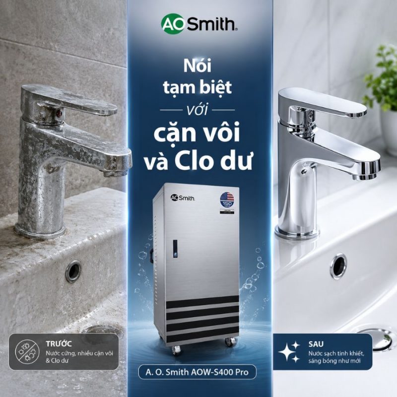 Máy lọc tổng đầu nguồn A. O. Smith AOW-S400 Pro