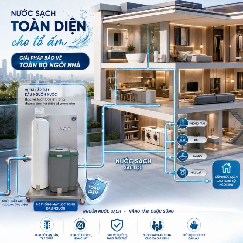 Máy lọc tổng đầu nguồn A. O. Smith AOW-S400 Lux