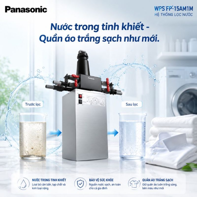 Hệ thống lọc nước đầu nguồn Panasonic WPS FP-15AM1M