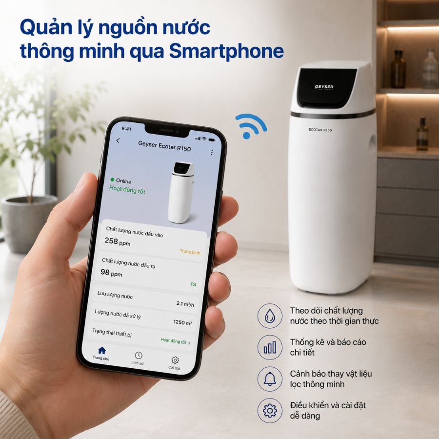 Quản lý nguồn nước thông minh qua Smartphone
