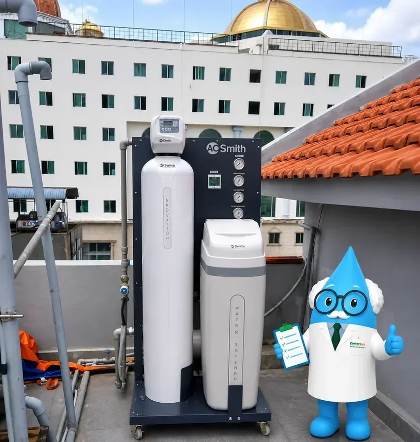 Lọc tổng AO Smith thực tế cho nhà phố nhiều tầng cần đủ lưu lượng